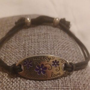 Mercy Love Purple Flower Bracelet